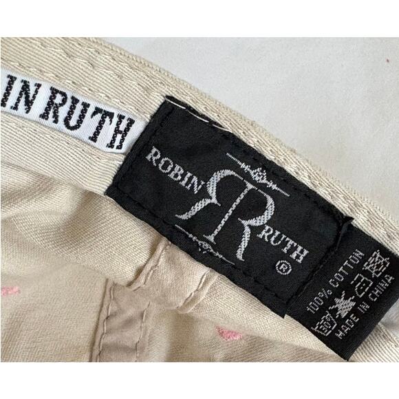 PANAMA CITY Emerald Coast Robin Ruth Khaki/Floral Ball Cap-Distressed Hat Women - Picture 6 of 8